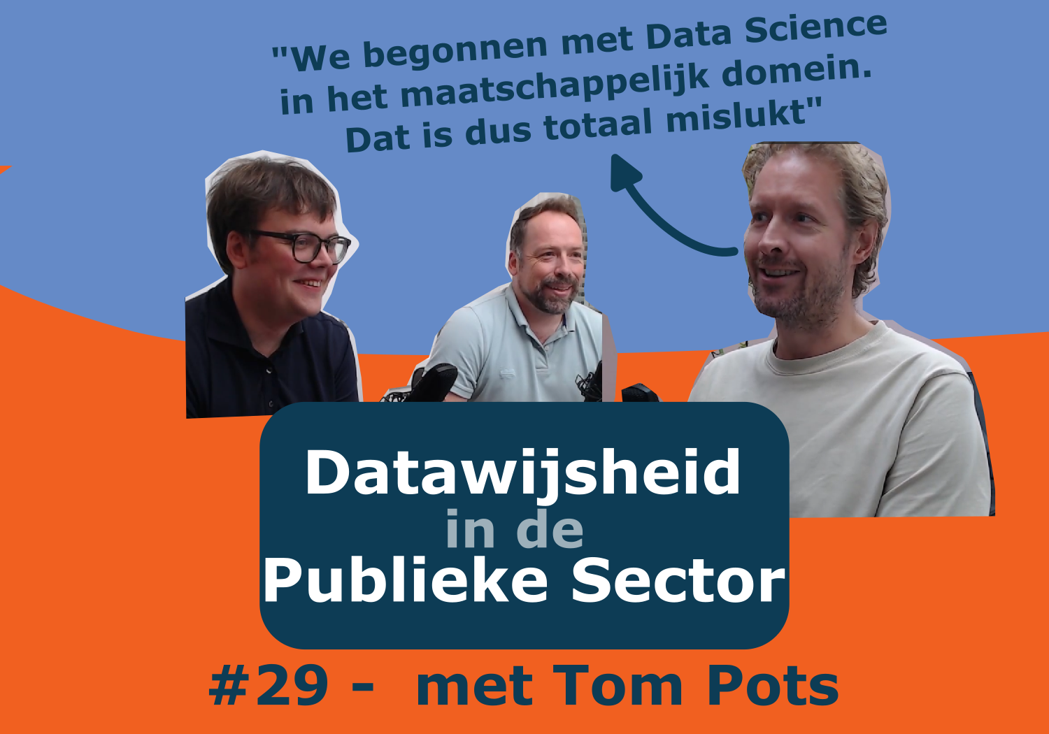 Foto van de podcast opname aflevering #29 - Gemeente Zaanstad Datagedreven met Tom Pots